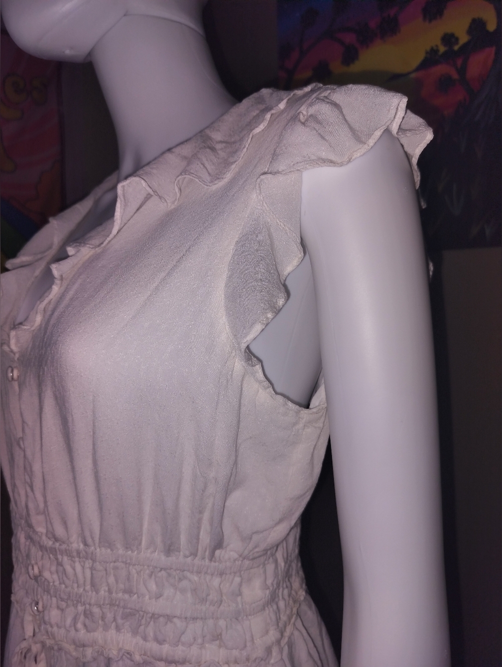 Paige Paradis Tiered Ruffled Minidress Sz M - Picture 4 of 6